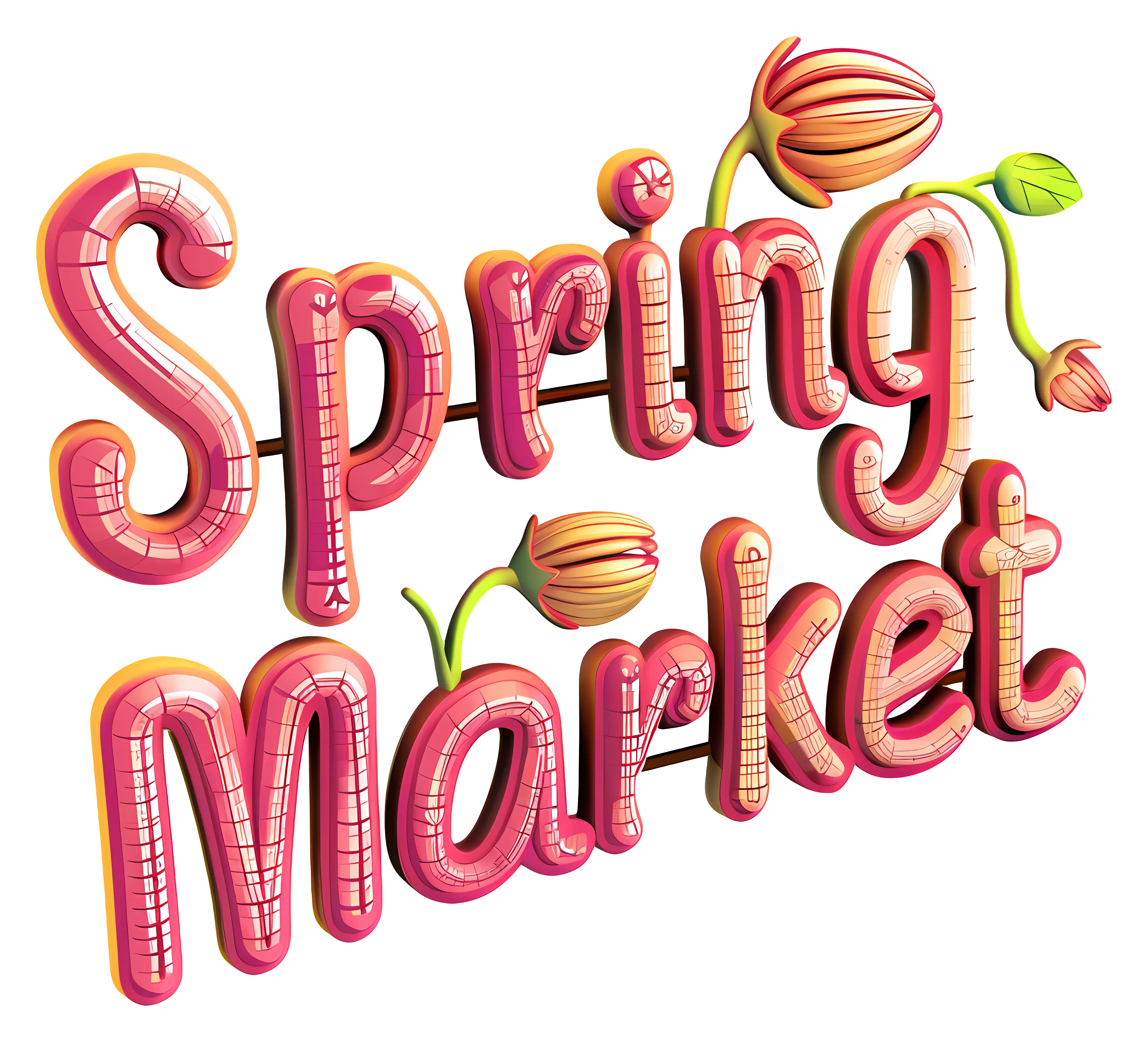 Spring Market Event Illustration