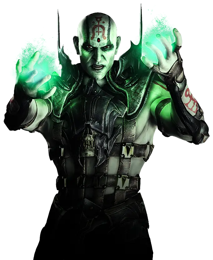 Dark Sorcerer with Green Magic Design