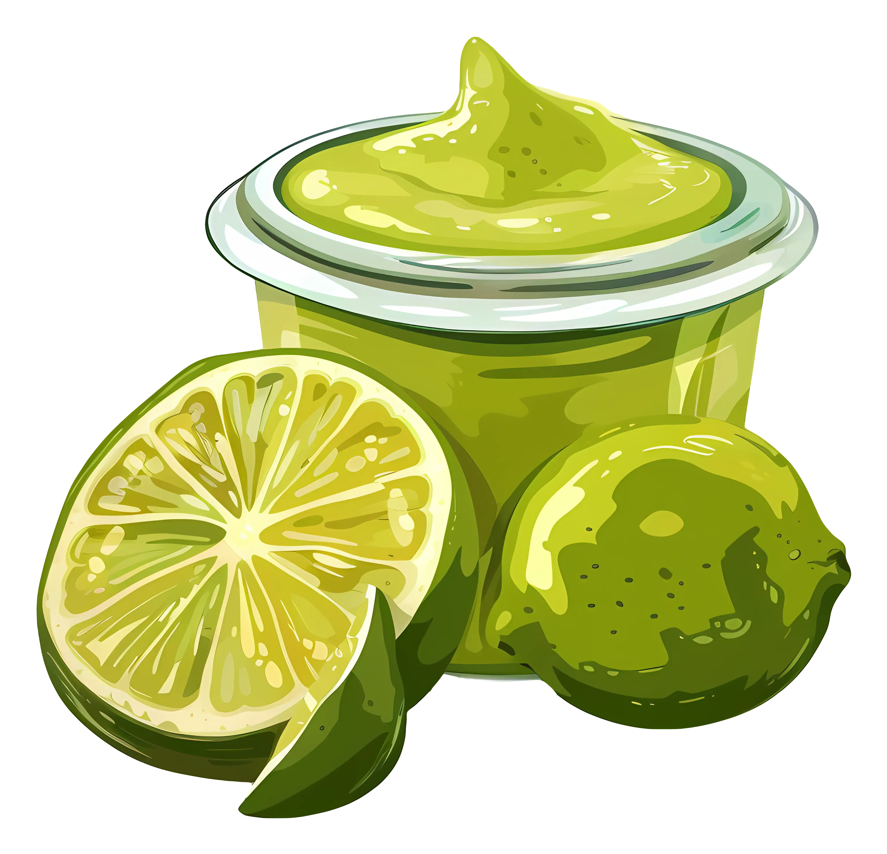 Fresh Lime and Lime Juice Illustration