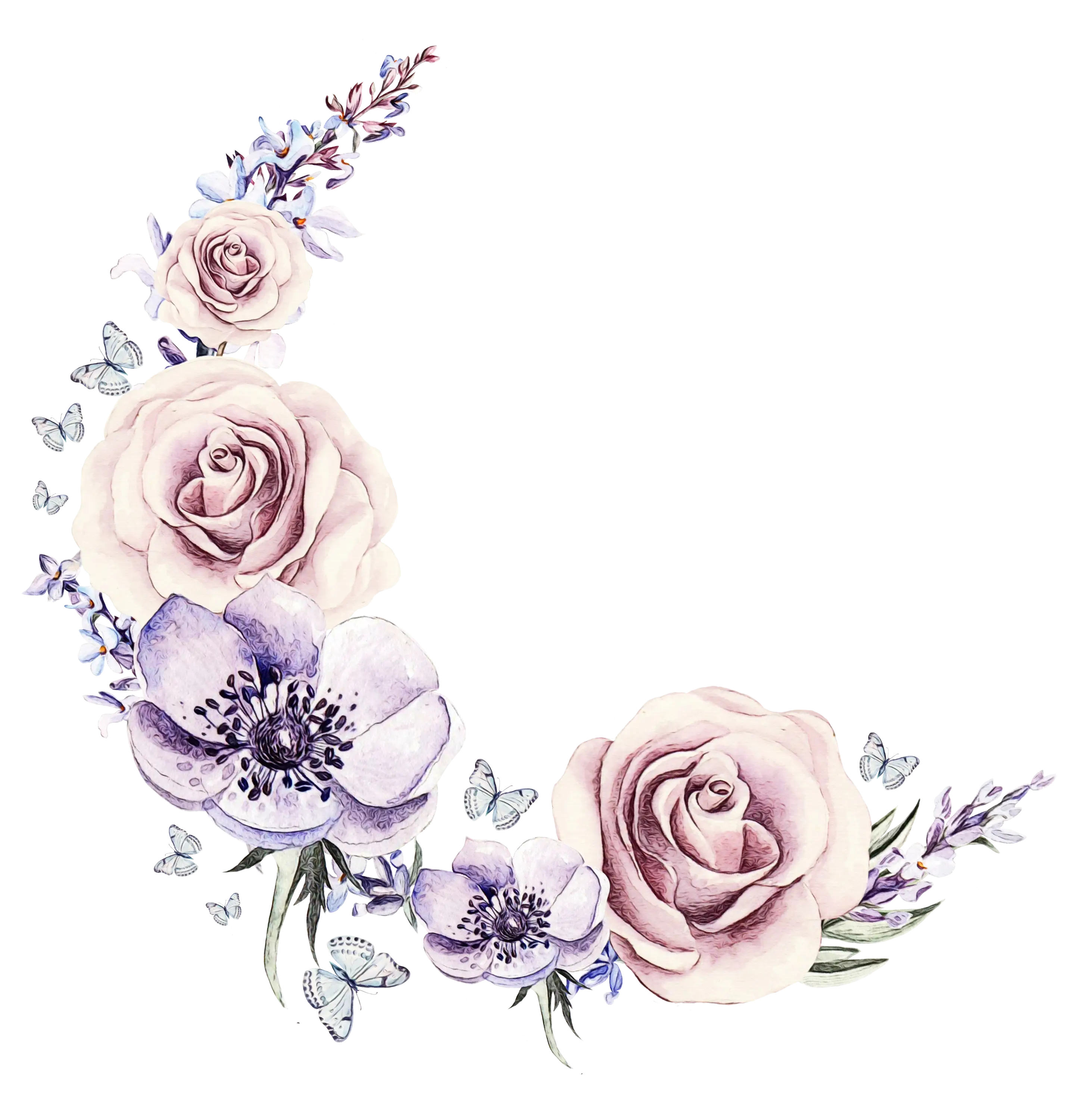 Elegant Floral Crescent Design