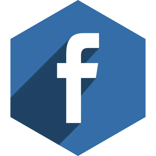 Facebook Logo in Hexagonal Design