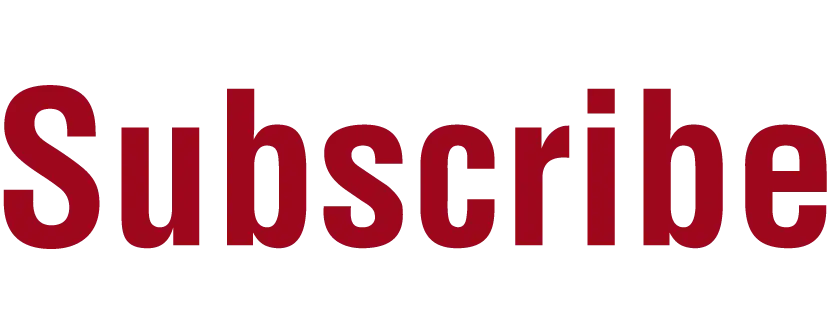 Red Subscribe Text Icon for Online Engagement