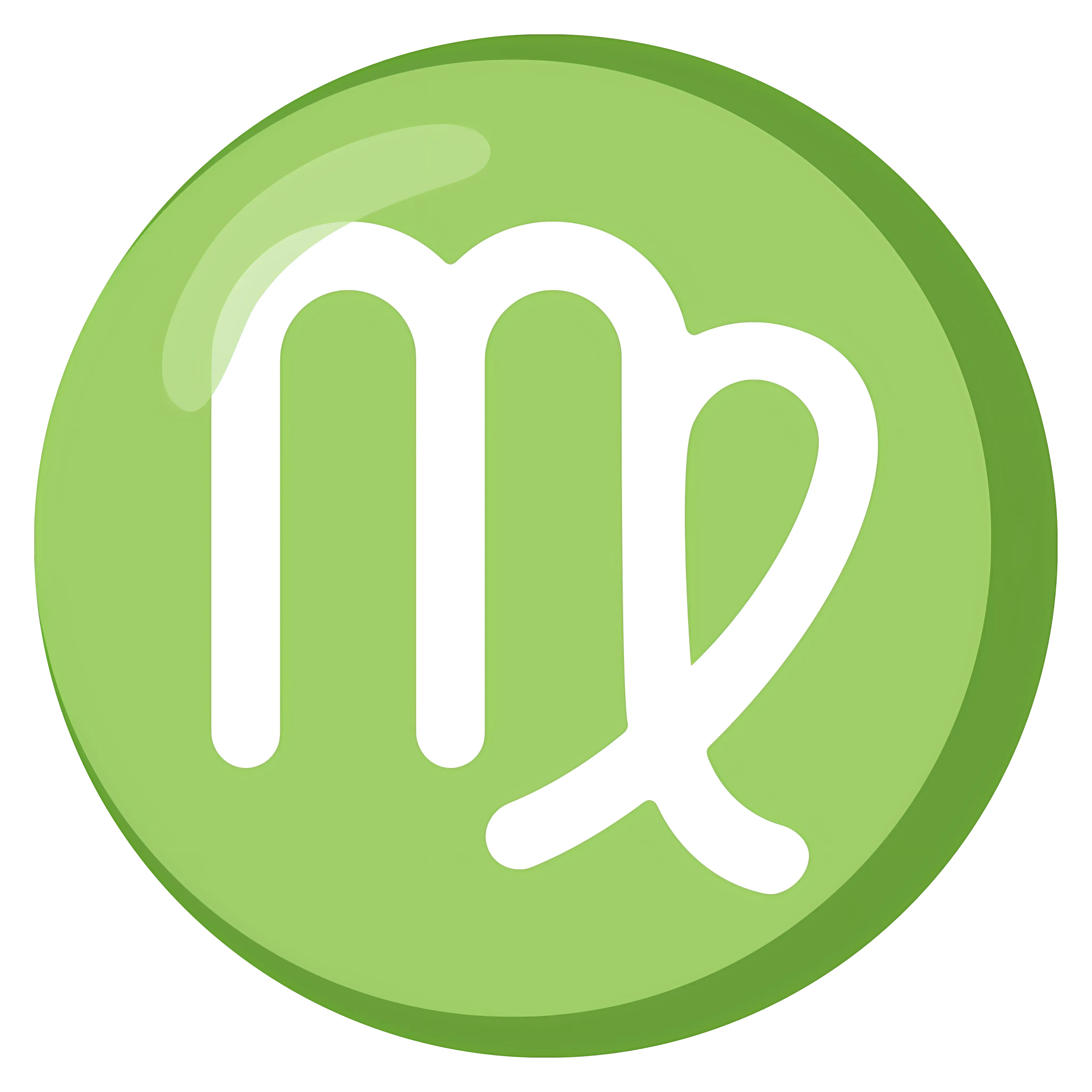 Green Virgo Zodiac Symbol