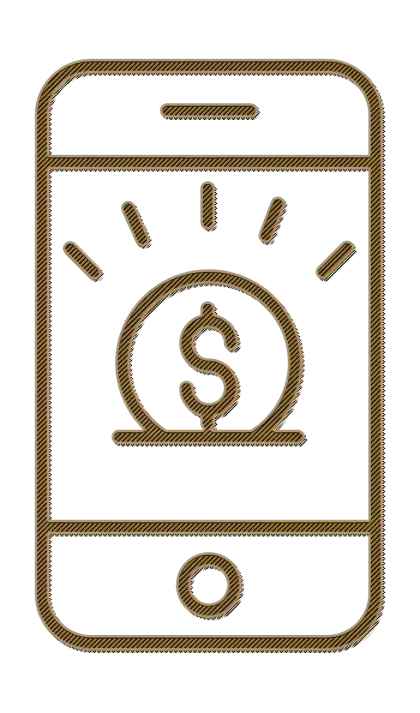 Smartphone with Dollar Symbol for Mobile Banking