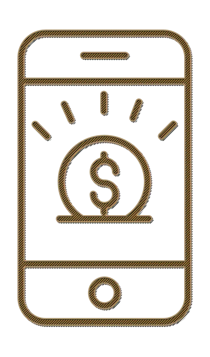 Smartphone with Dollar Symbol for Mobile Banking