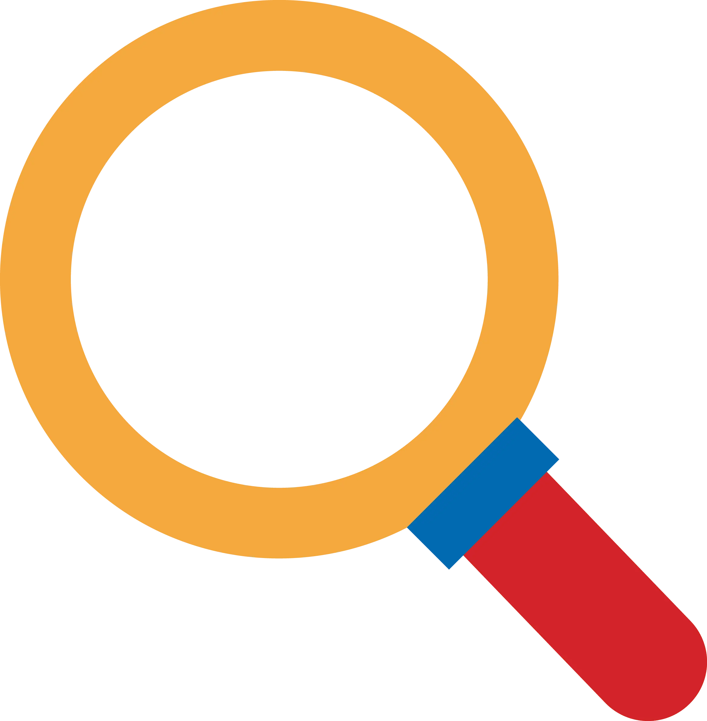 Colorful flat-style magnifying glass