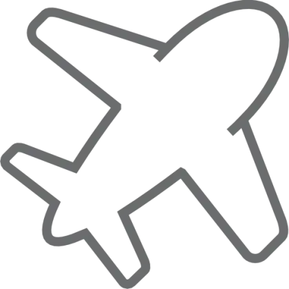 Airplane Outline Icon for Travel Design