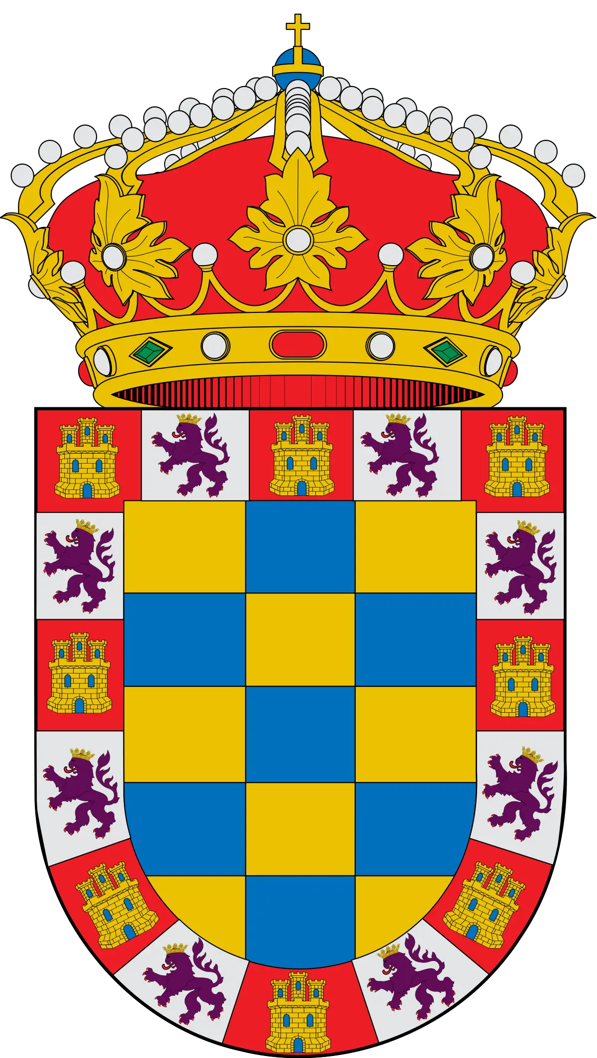 Royal Crest Coat of Arms with Crown and Shield