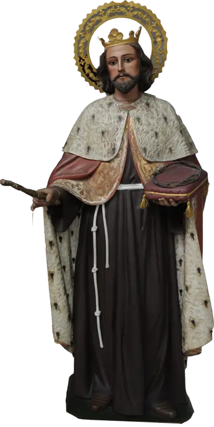 Saint Statue with Crown and Robe