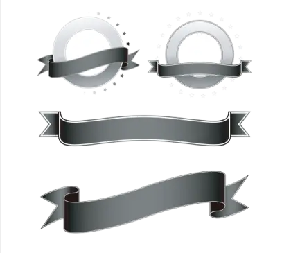 Black Ribbon Banners for Decoration