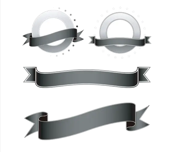 Black Ribbon Banners for Decoration