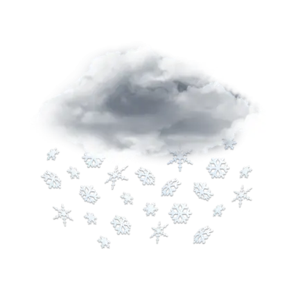 Cloud with Snowflakes Indicating Snowy Weather