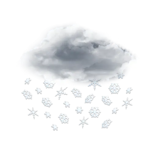 Cloud with Snowflakes Indicating Snowy Weather