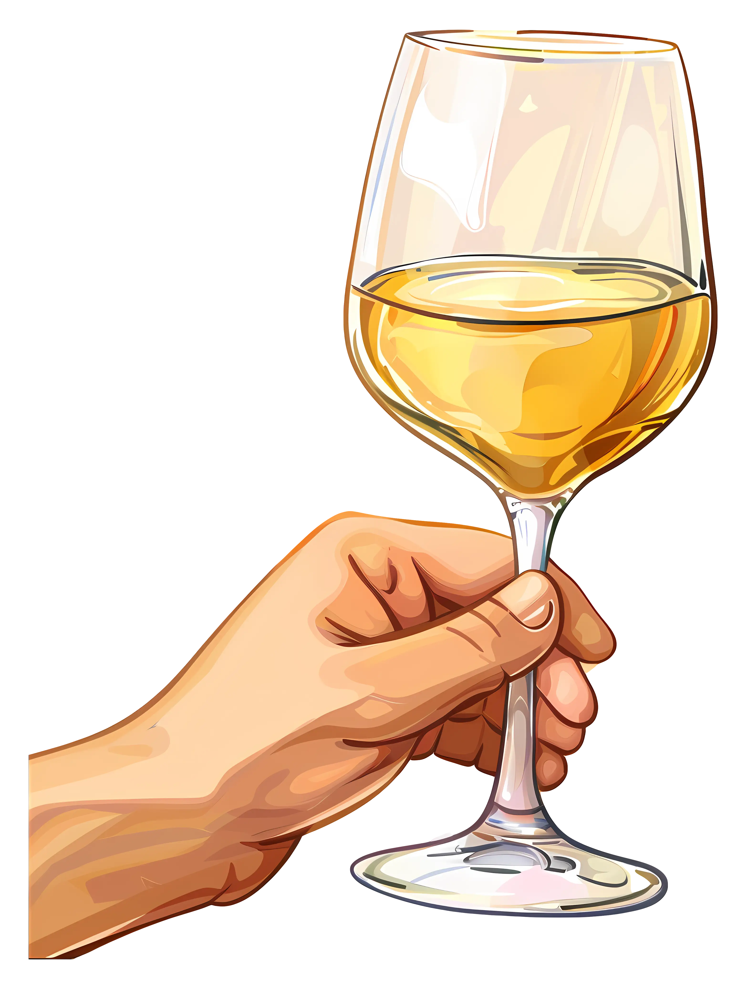 Hand Holding a Wine Glass