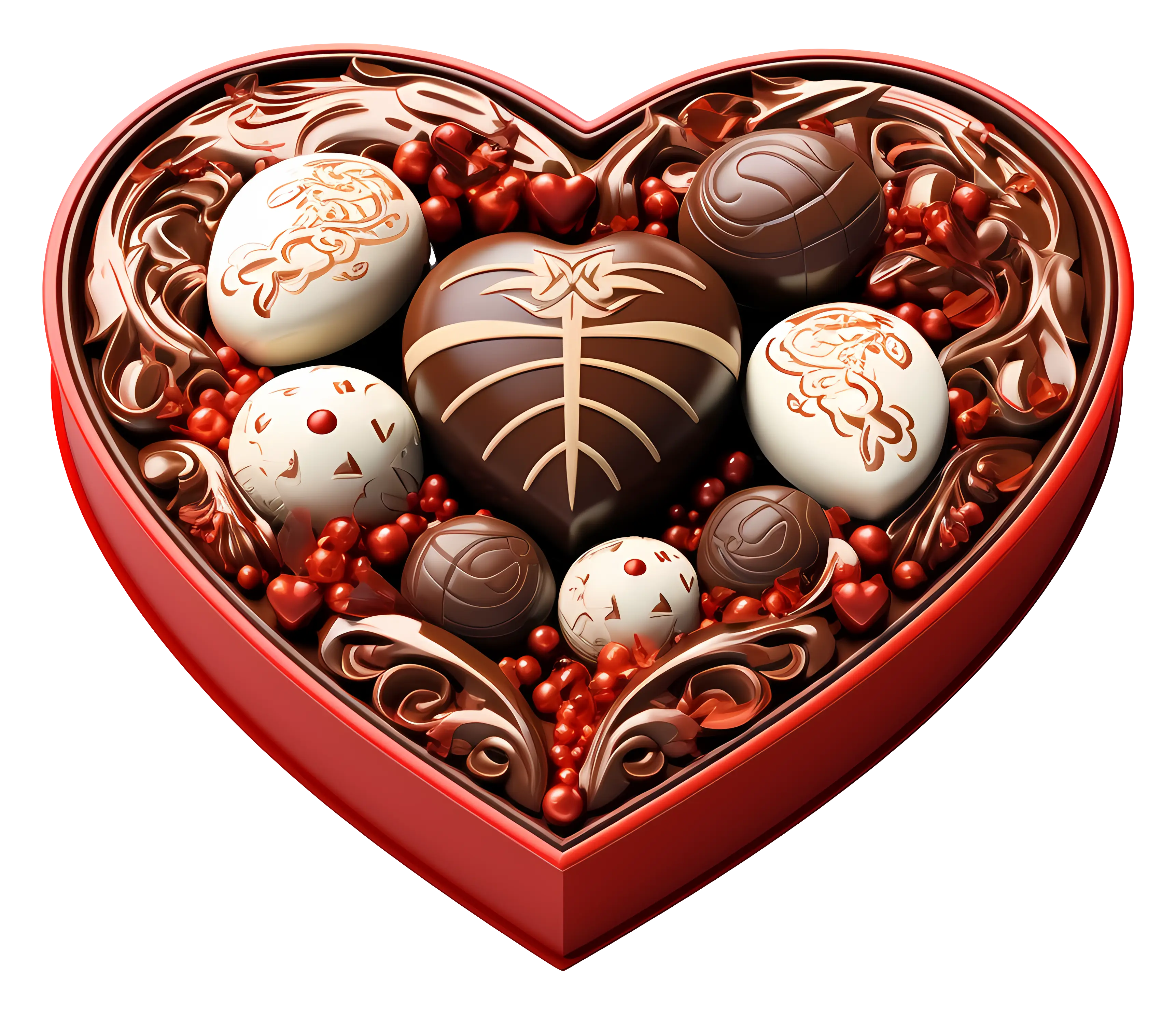 Heart-Shaped Chocolate Box for Valentine Celebrations