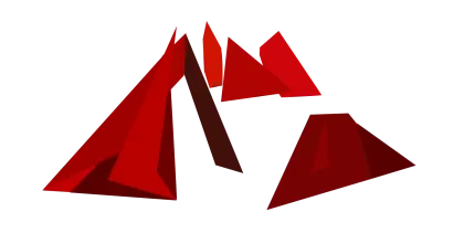 Red Geometric Crystals