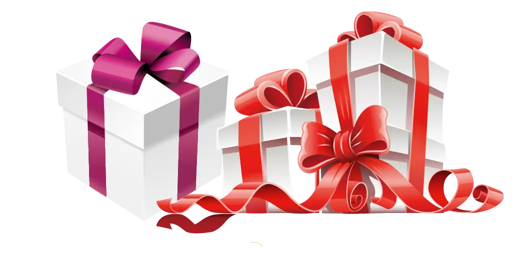 Gift Boxes with Colorful Ribbons
