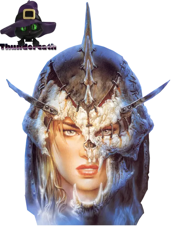 Fierce Warrior with Skull Helmet