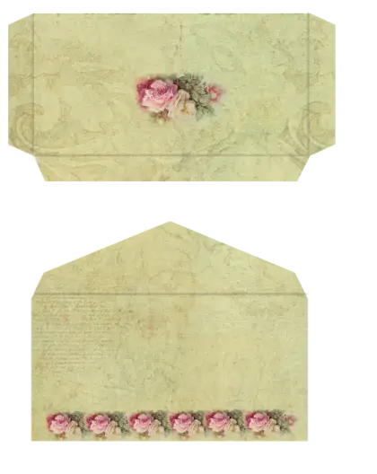 Vintage Floral Design Envelope