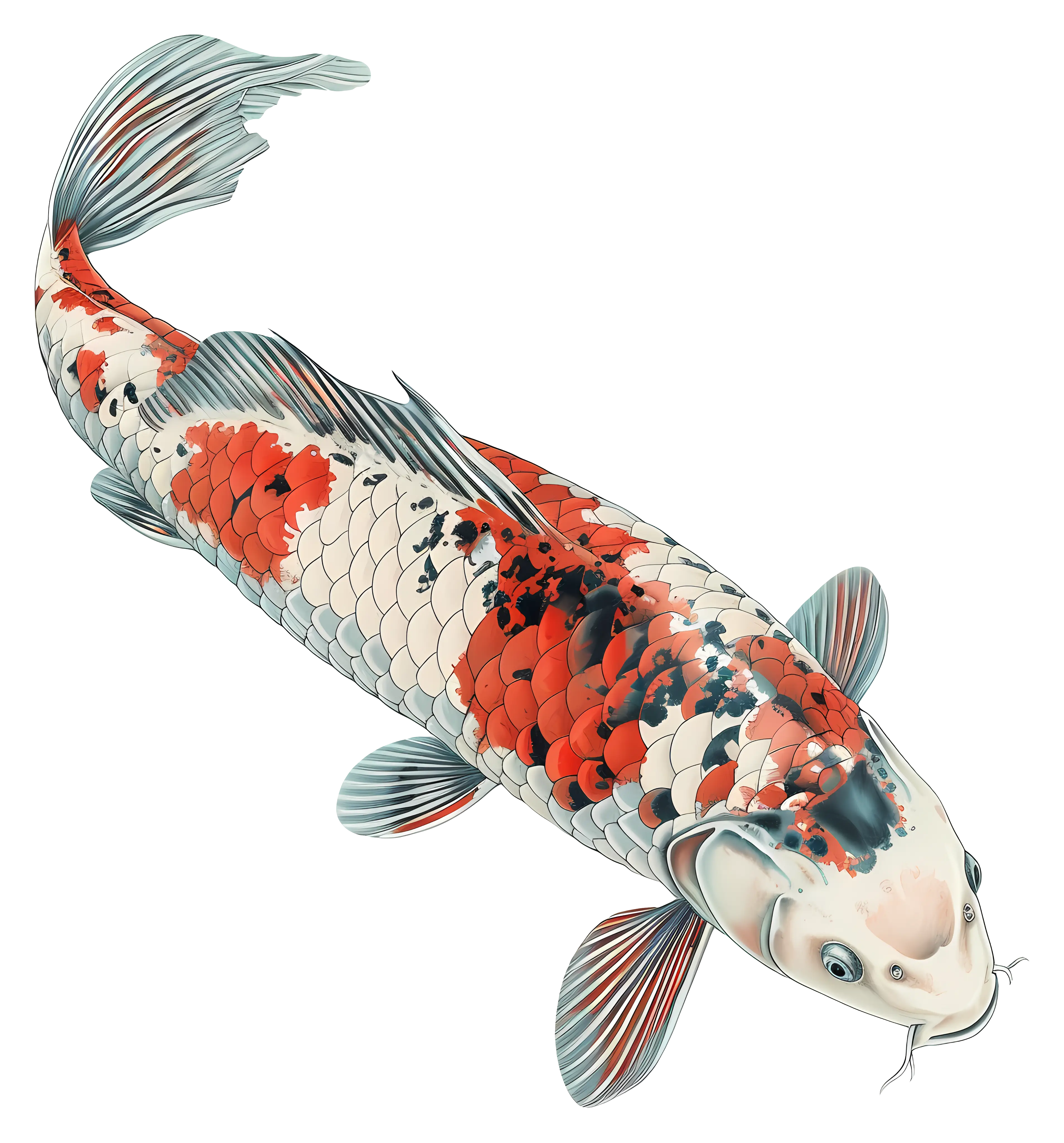 Colorful Koi Fish Illustration