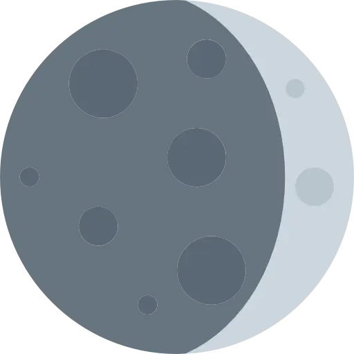 Crescent moon illustration representing night