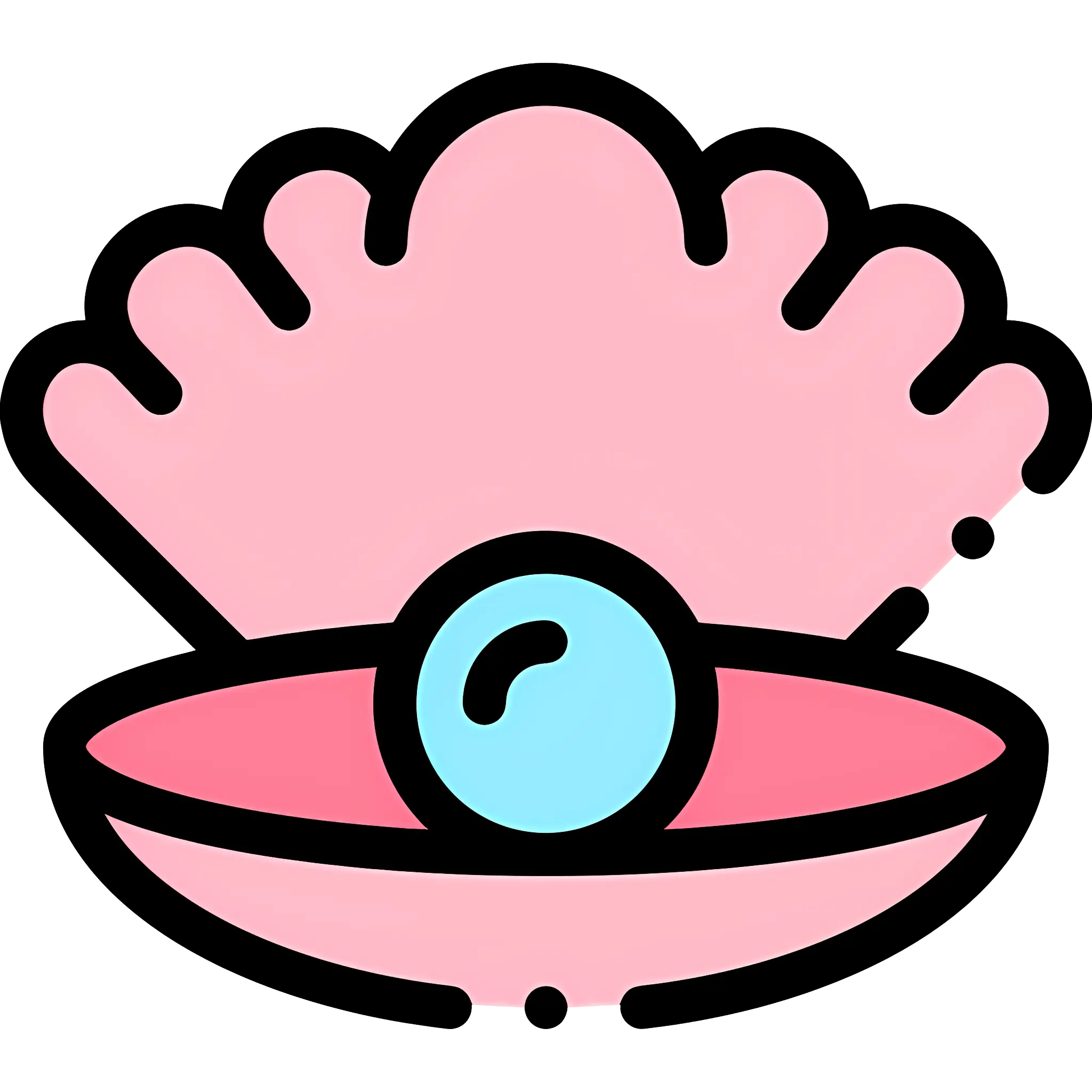 Pink Shell with Blue Pearl