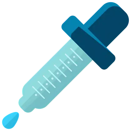 Blue Dropper with Liquid