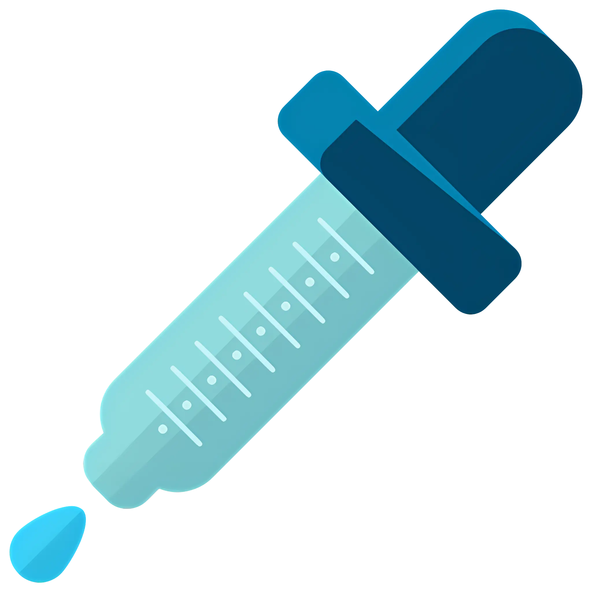 Blue Dropper with Liquid
