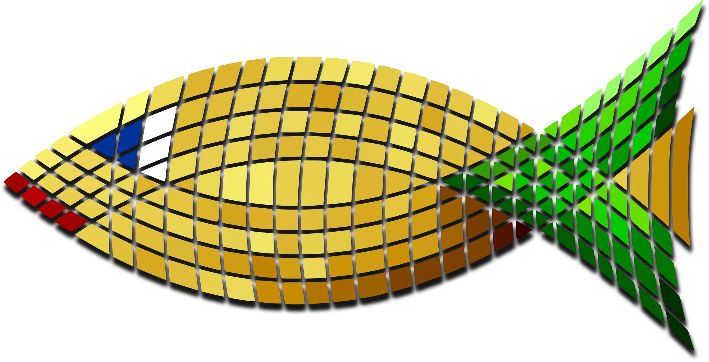 Colorful Mosaic Fish Design
