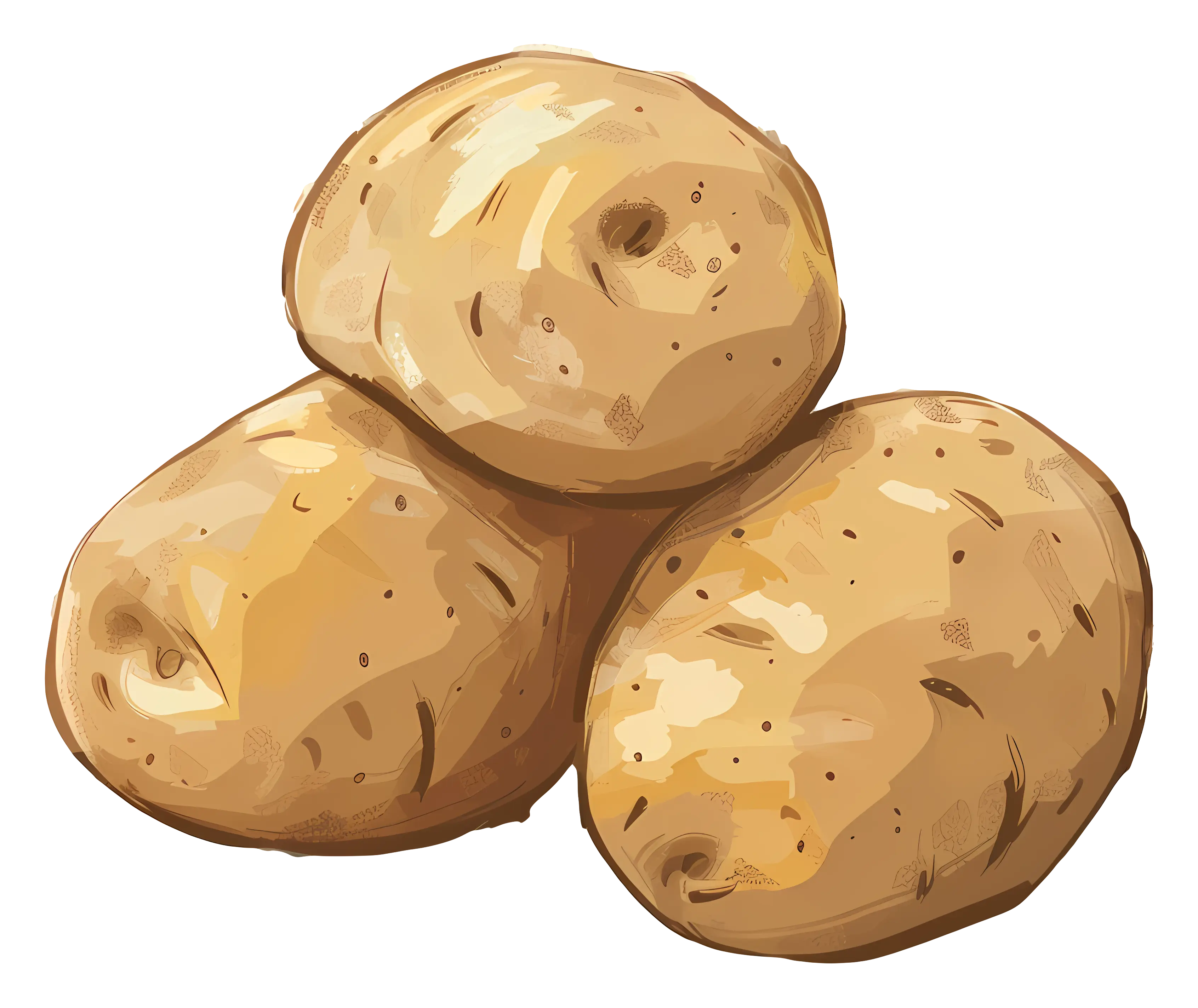 Illustration of Fresh Potatoes