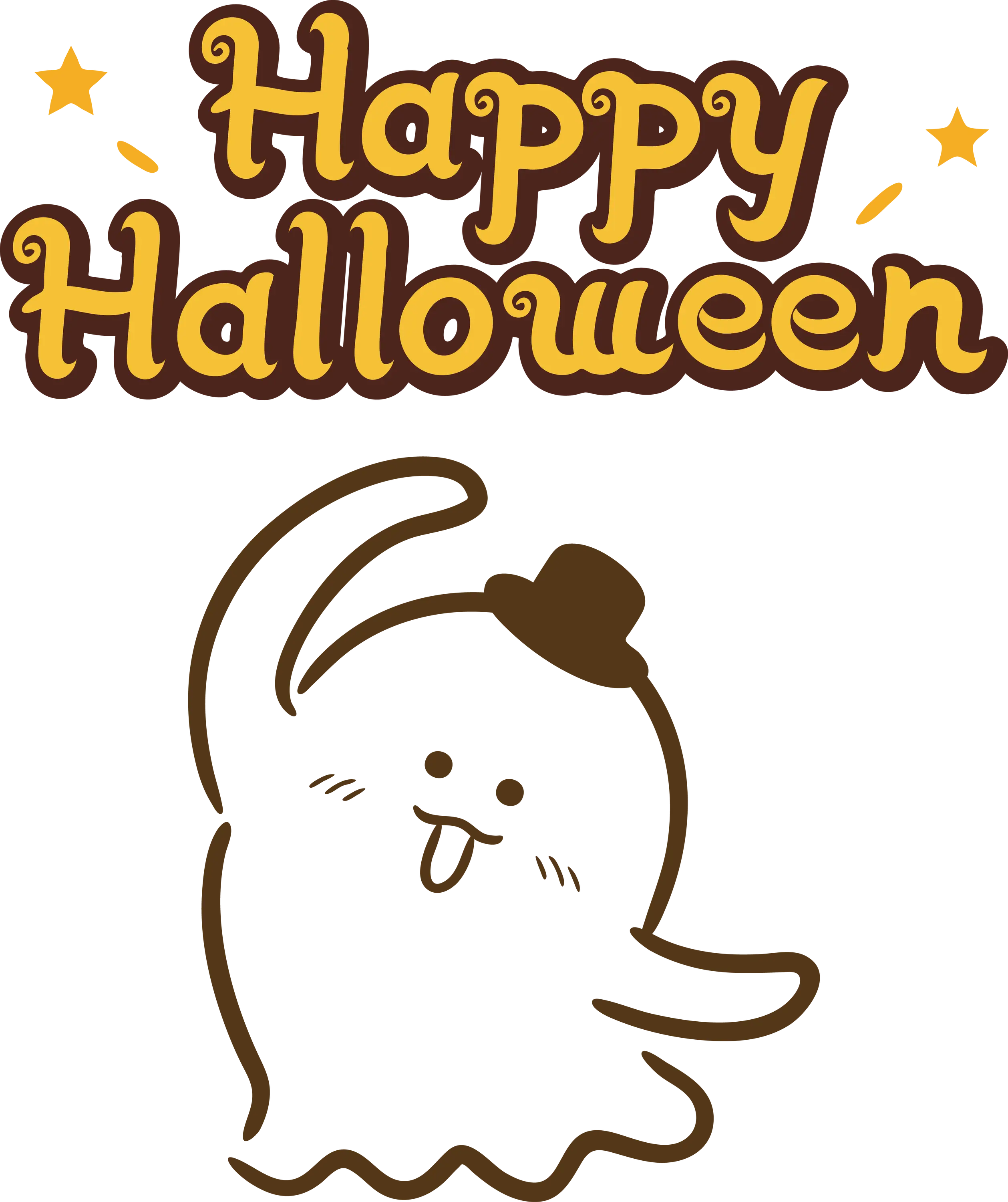 Adorable Ghost for Halloween Celebration