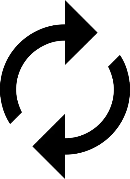 Black Refresh Icon for Digital Interfaces