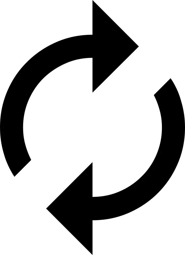 Black Refresh Icon for Digital Interfaces