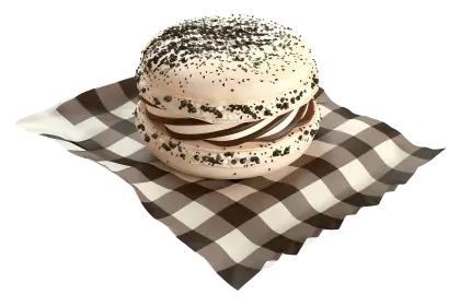 Macaron on Checkered Cloth