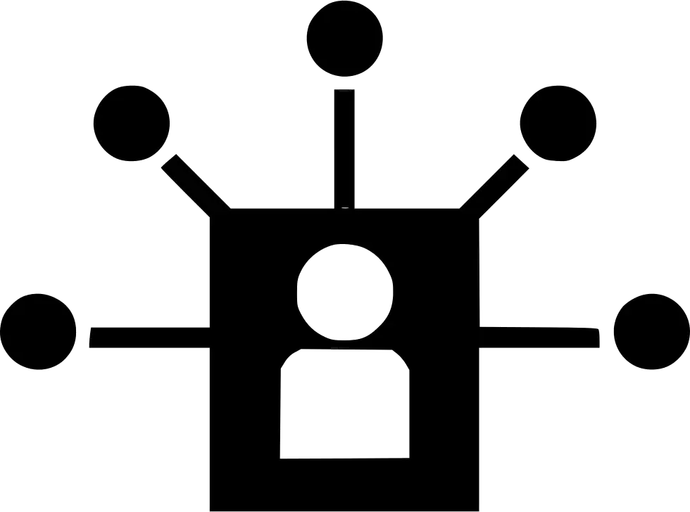 Network Connection Icon in Black