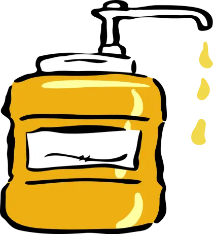 Golden Soap Dispenser Illustration