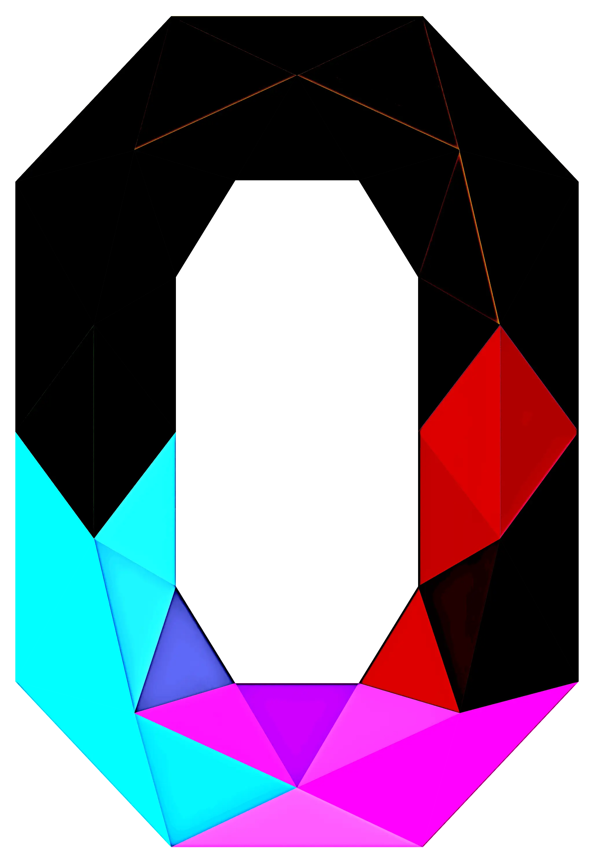 Colorful Geometric Number Zero