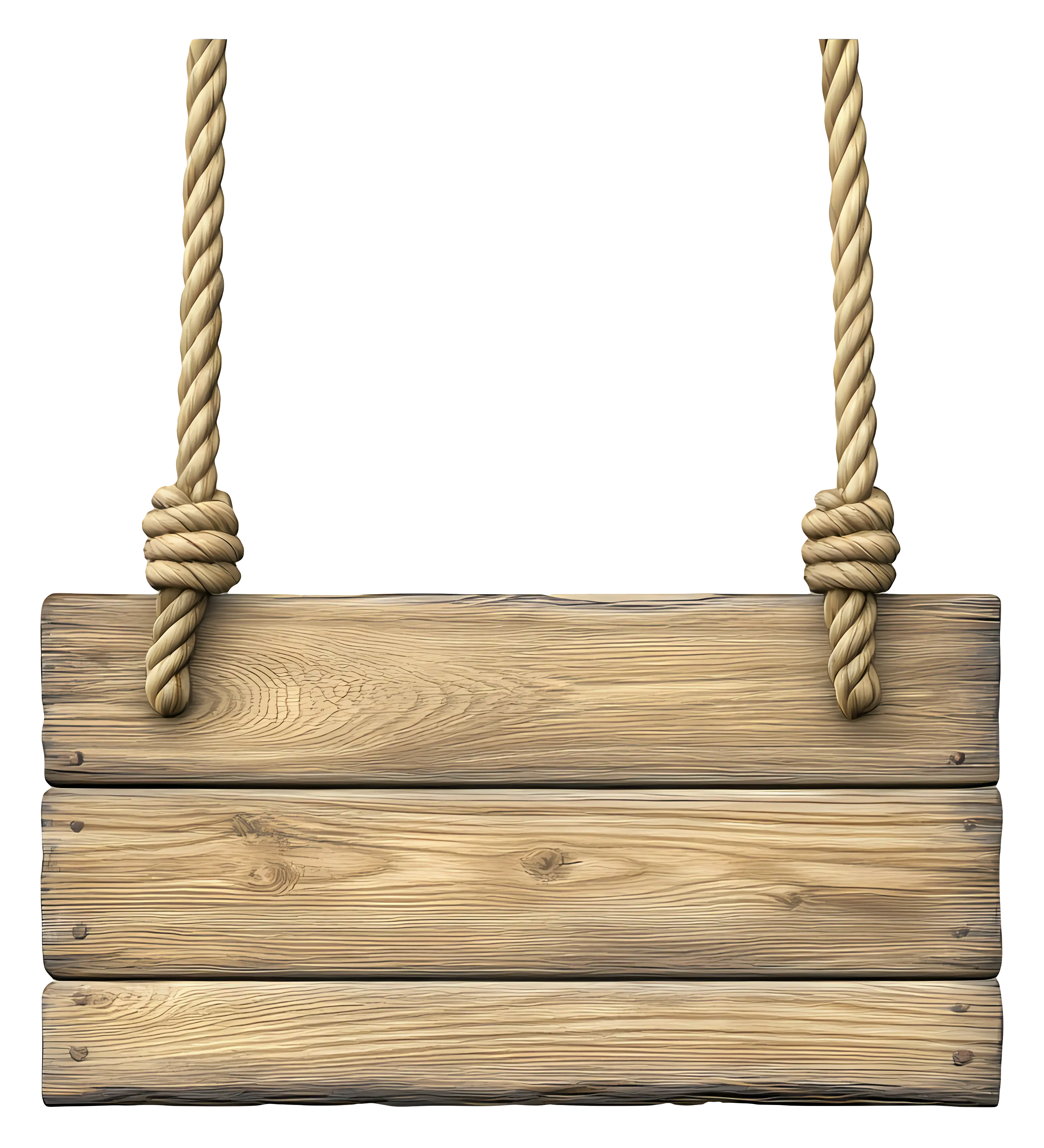 Wooden Sign with Rope