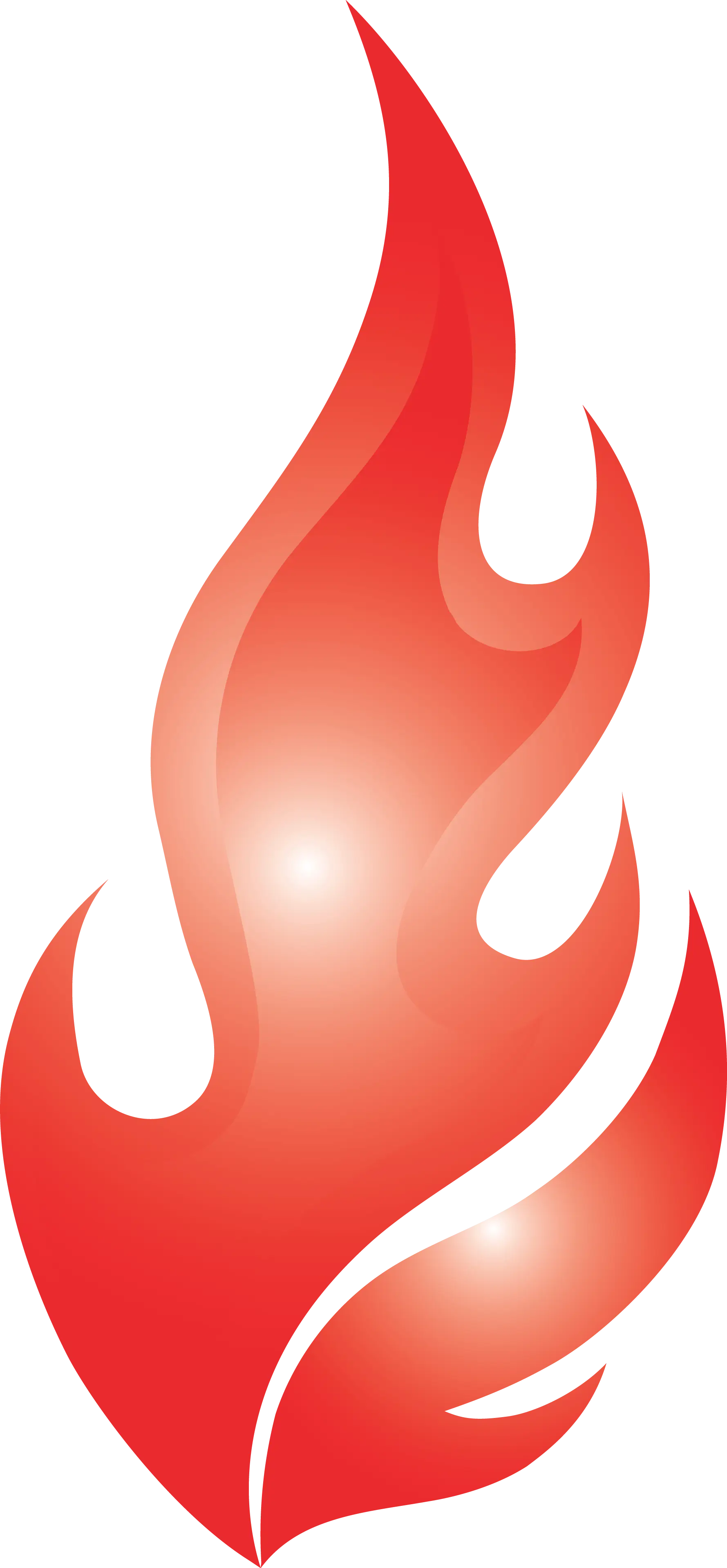Red vibrant flame illustration