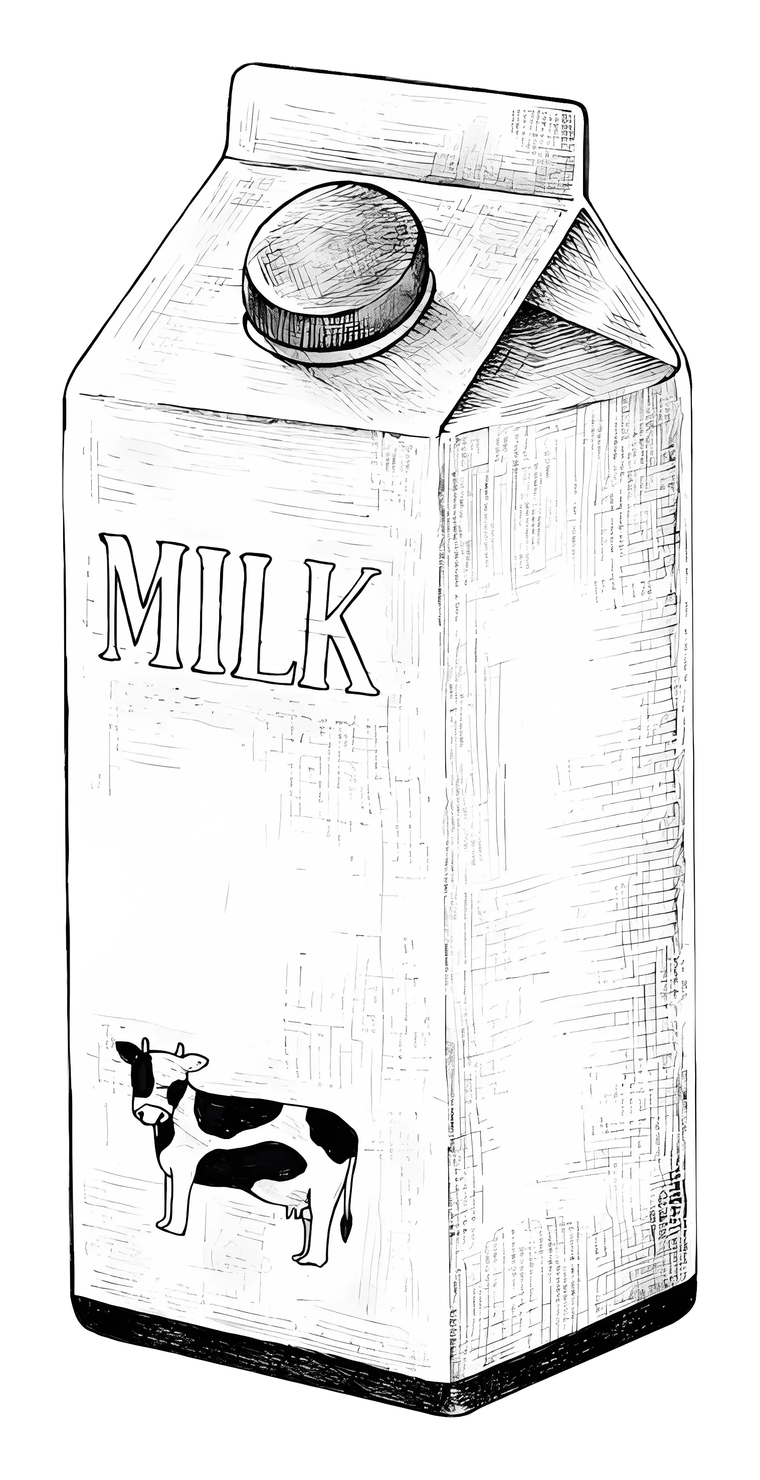 Sketch of Milk Carton