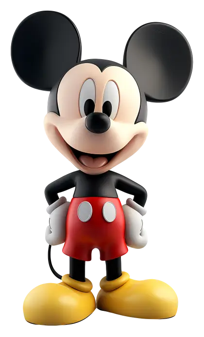 Mickey Mouse Cartoon Character in Classic Outfit