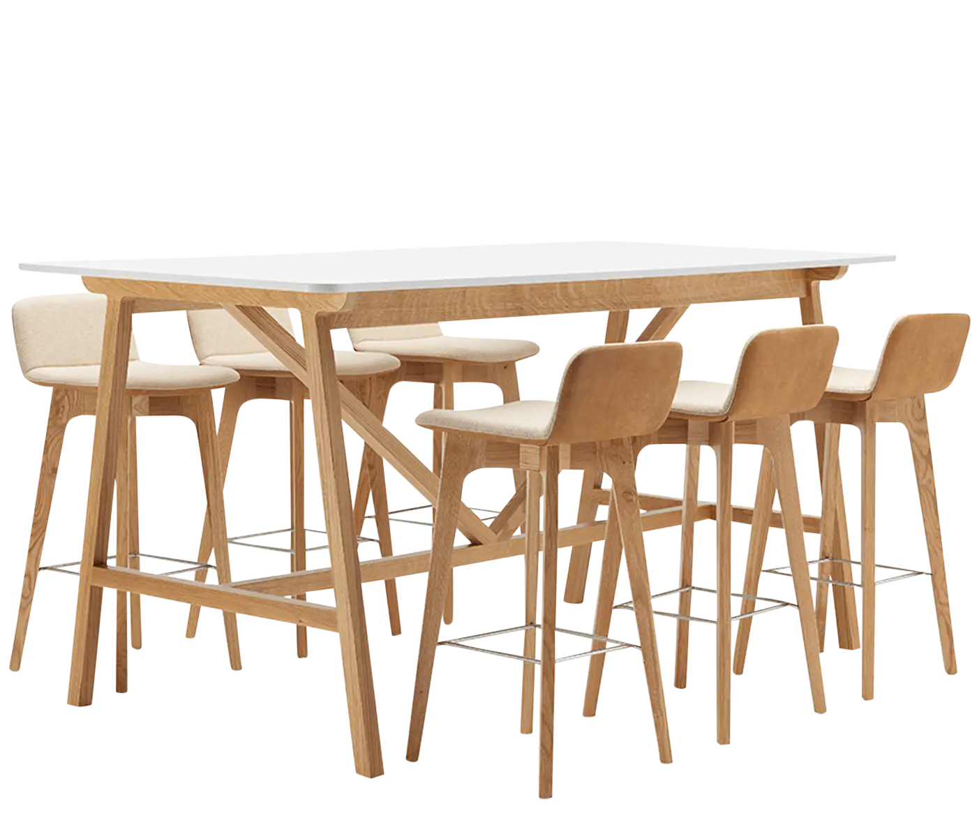 Wooden Dining Table Set with Chairs