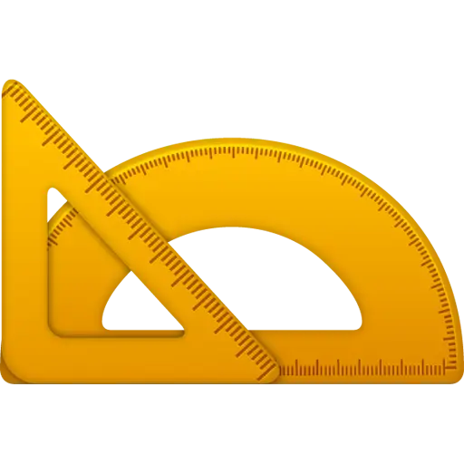 Yellow Protractor and Triangle Ruler