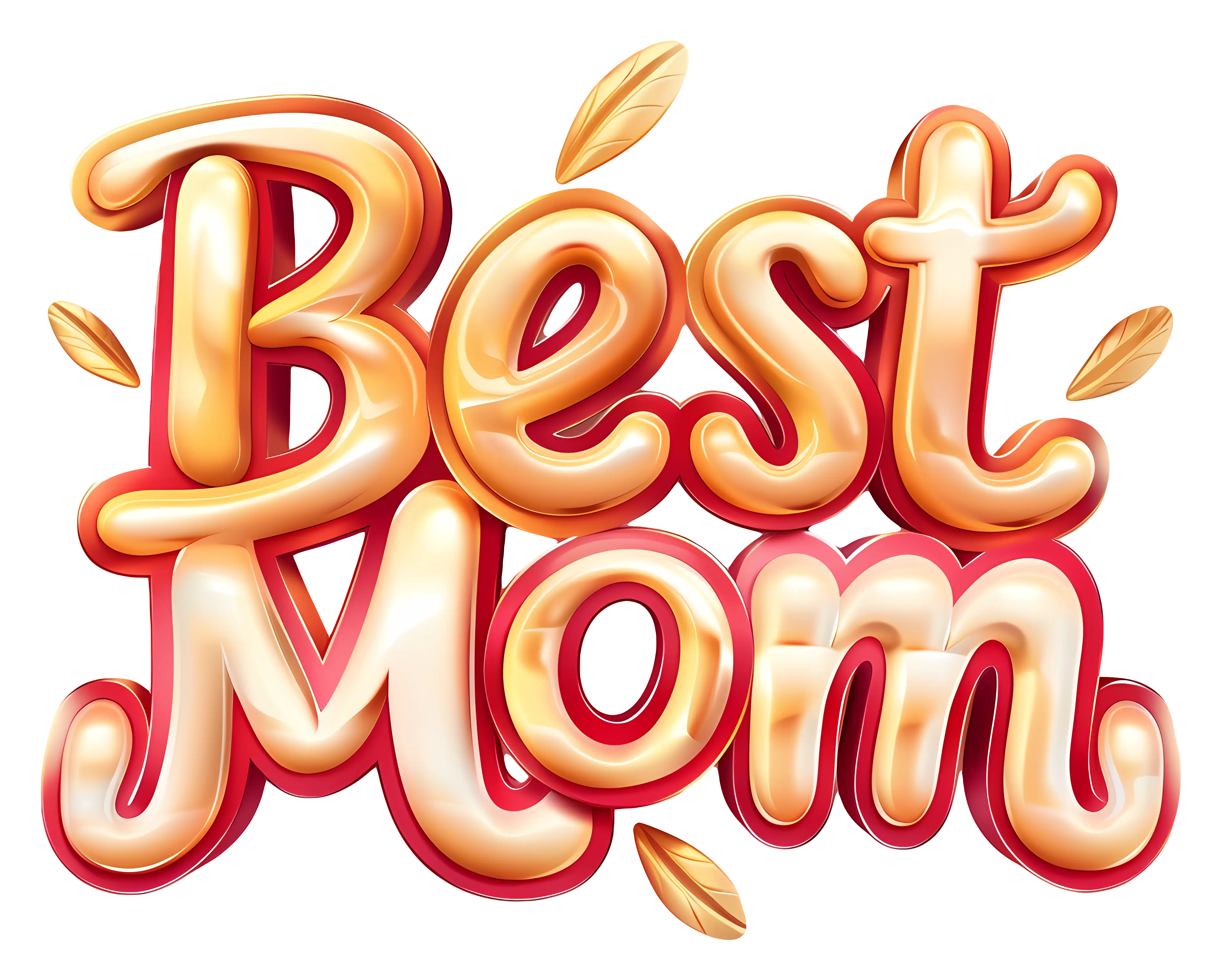 Best Mom Celebratory Typography Art