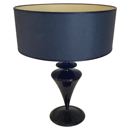 Elegant Table Lamp with Blue Shade