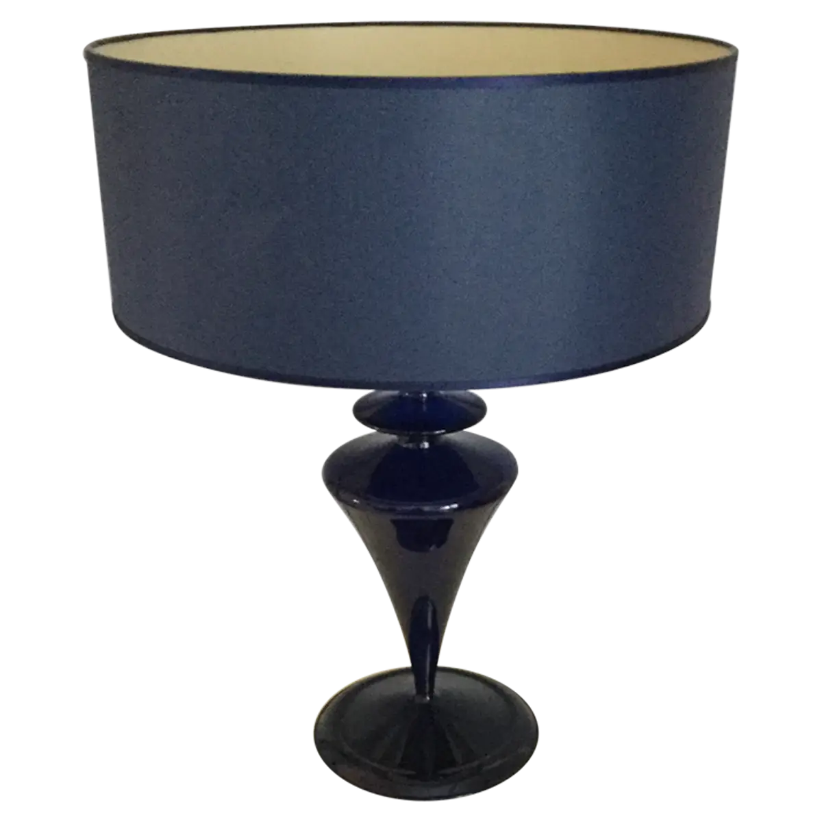 Elegant Table Lamp with Blue Shade