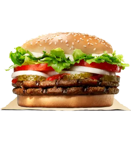 Fresh Double Cheeseburger with Lettuce and Tomato