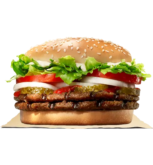 Fresh Double Cheeseburger with Lettuce and Tomato