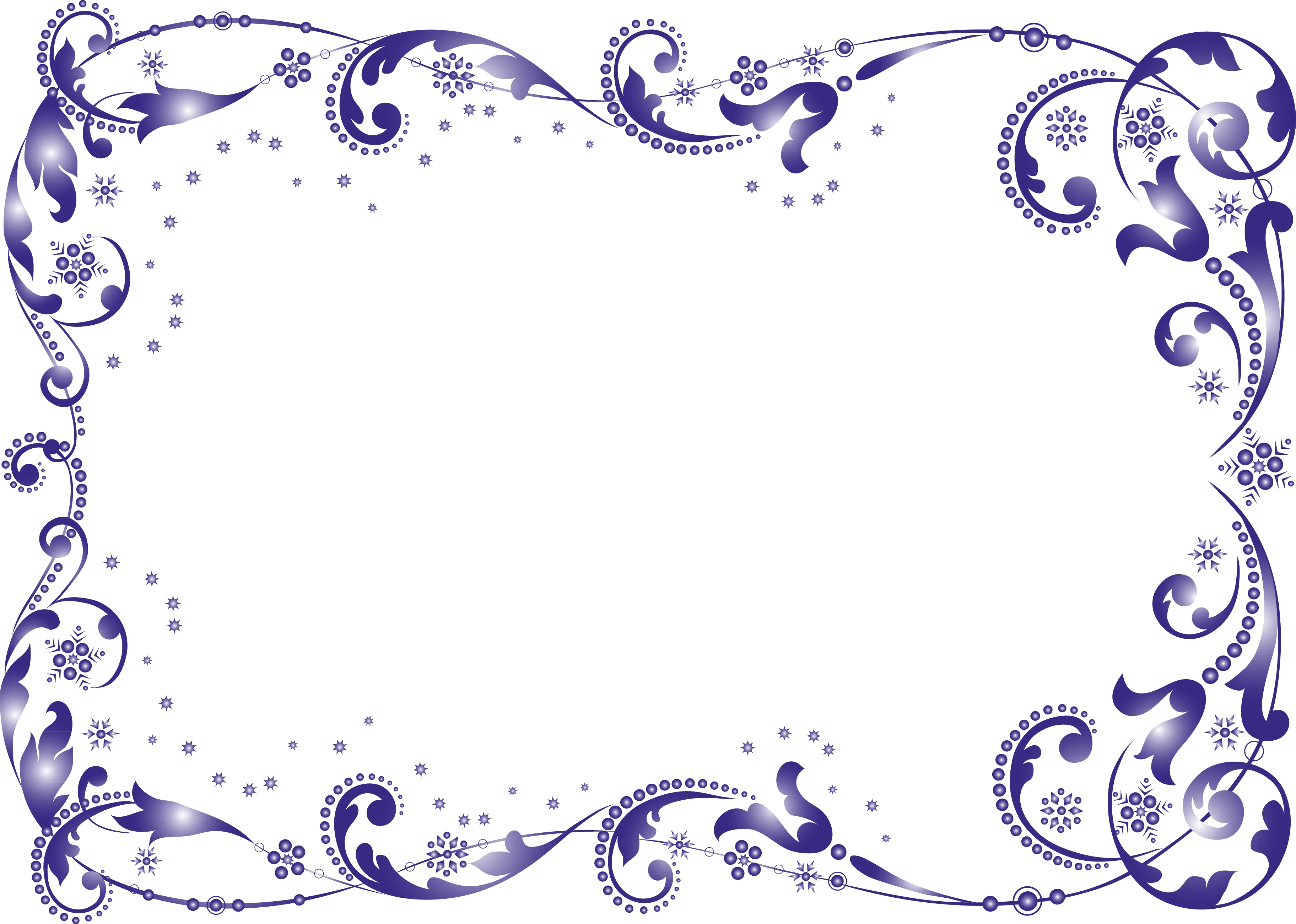 Purple Floral Frame Design