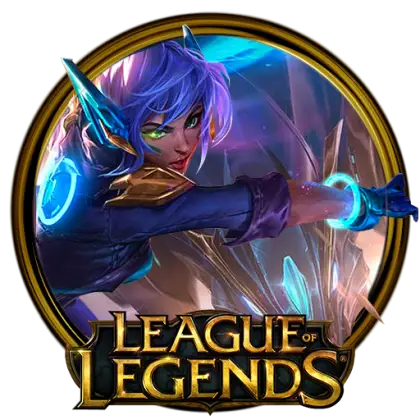 League of Legends Logo with Fantasy Character